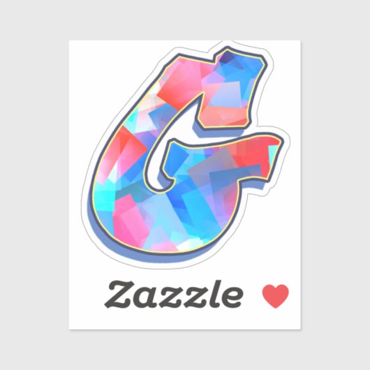 Letter G - Color Mix Sticker (Vel)