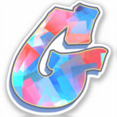 Letter G - Color Mix Sticker (Voorkant)