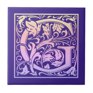 Letter G Colorful  First Letter Gradient Tegeltje