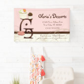 Letter G Cupcake Desserts Bakkerij Business Banner (Insitu)