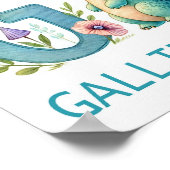 Letter G, Dinosaur Alphabet Waterverf Poster (Hoek)