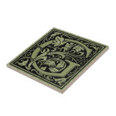 Letter G First Letter Monogram Tegeltje (Zijkant)