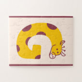 Letter "G" Giraffe Alphabet Art Legpuzzel (Horizontaal)