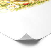 Letter G Gold Spring Nature Monogram Chipmunk Kids Poster (Hoek)