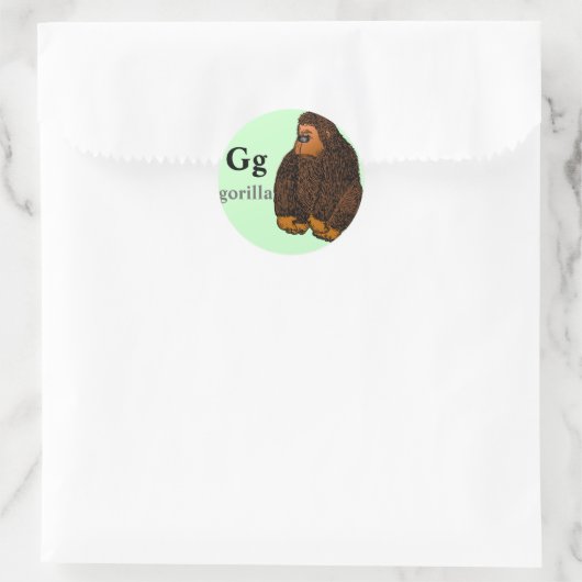 Letter G gorilla Stickers (Tas)