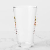 Letter G Gouden Monogram Roze Rozen Glas (Links)