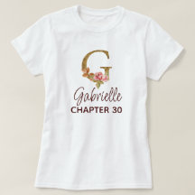 Letter G Gouden Monogram Roze Rozen Verjaardag