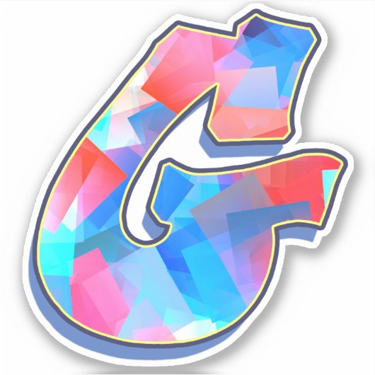 Letter G _ Graffiti alfabet letters Sticker (Voorkant)
