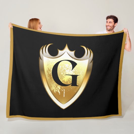 Letter G hoofdalfabet Fleece Deken (In situ)