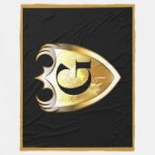 Letter G hoofdalfabet Fleece Deken (Voorkant)