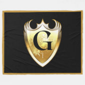 Letter G hoofdalfabet Fleece Deken (Voorkant (Horizontaal))