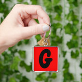 letter g initiaal , abecedario populaire sleutelke sleutelhanger (Hand)