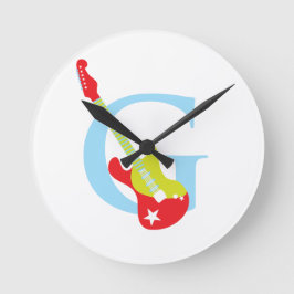 Letter G Initiaal Clock Ronde Klok