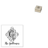 Letter G Initiaal Elegant Flourish Monogram Name Rubberstempel (Gestempeld)