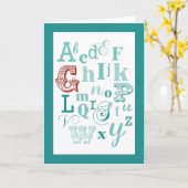 Letter G Initiaal Name Alphabet Birthday Blauwgroe Kaart (Gele Bloem)