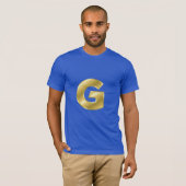 Letter G Mannen Basis Bella Canvas T-shirt (Voorkant volledig)