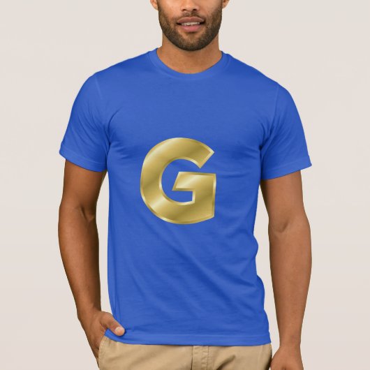 Letter G Mannen Basis Bella Canvas T-shirt (Voorkant)