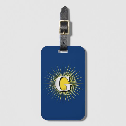 Letter G - masonisch symbool Bagagelabel (Voorkant (verticaal))