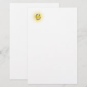 Letter G - masonisch symbool Briefpapier (Voorkant / Achterkant)