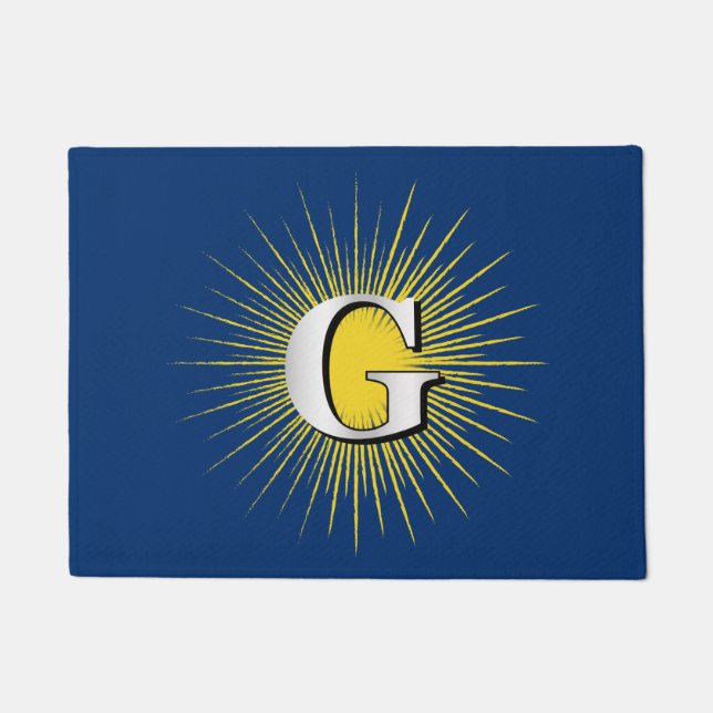 Letter G - masonisch symbool Deurmat (Voorkant)