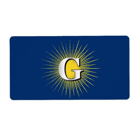 Letter G - masonisch symbool Etiket (Voorkant)