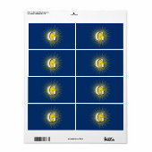 Letter G - masonisch symbool Etiket (Full Sheet)