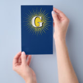 Letter G - masonisch symbool Flyer (Hand)
