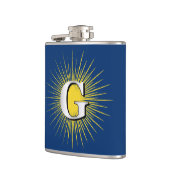 Letter G - masonisch symbool Heupfles (Links)