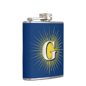 Letter G - masonisch symbool Heupfles (Rechts)