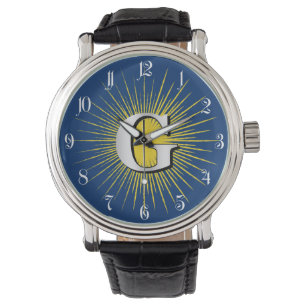 Letter G - masonisch symbool Horloge