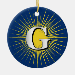 Letter G - masonisch symbool Keramisch Ornament