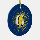 Letter G - masonisch symbool Keramisch Ornament (Rechts)