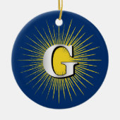 Letter G - masonisch symbool Keramisch Ornament (Voorkant)