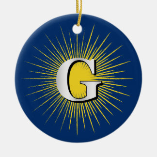 Letter G - masonisch symbool Keramisch Ornament