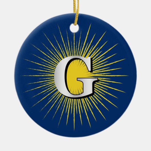 Letter G - masonisch symbool Keramisch Ornament (Voorkant)