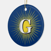 Letter G - masonisch symbool Keramisch Ornament (Links)