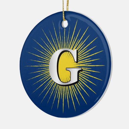 Letter G - masonisch symbool Keramisch Ornament (Links)