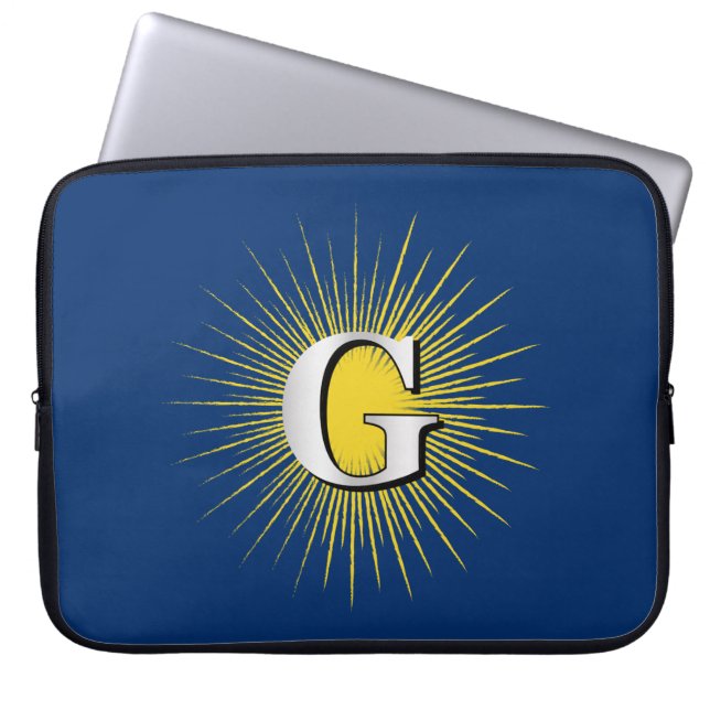 Letter G - masonisch symbool Laptop Sleeve (Voorkant)