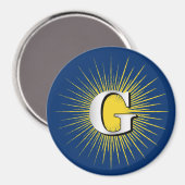 Letter G - masonisch symbool Magneet (Voorkant / Achterkant)