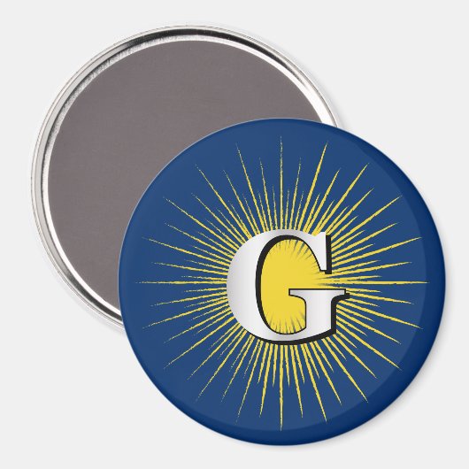 Letter G - masonisch symbool Magneet (Voorkant / Achterkant)