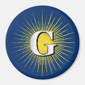 Letter G - masonisch symbool Magneet (Voorkant)