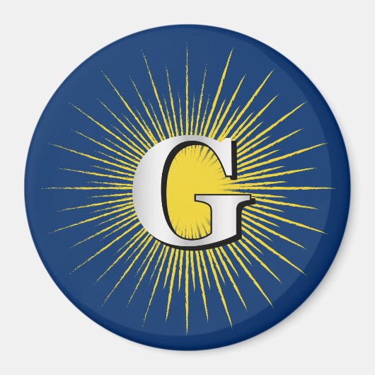 Letter G - masonisch symbool Magneet (Voorkant)