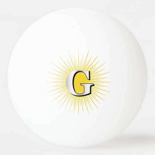Letter G - masonisch symbool Pingpongbal (Voorkant)