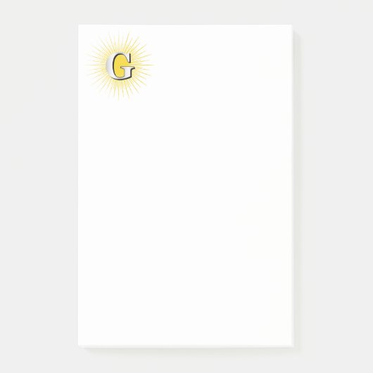 Letter G - masonisch symbool Post-it® Notes (Voorkant)