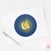 Letter G - masonisch symbool Ronde Sticker (Envelop)