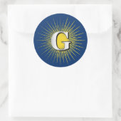 Letter G - masonisch symbool Ronde Sticker (Tas)