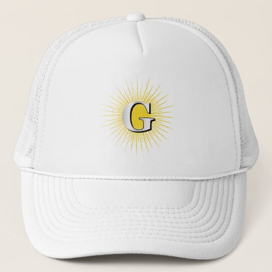 Letter G - masonisch symbool Trucker Pet (Voorkant)
