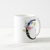 Letter G met bloemen Koffiemok (Voorkant rechts)