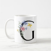 Letter G met bloemen Koffiemok (Links)