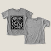 Letter G Middeleeuws Monogram Art Nouveau (Ontwerp Voorkant & Achterkant)